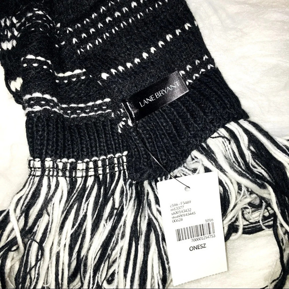 Lane Bryant NWT large Fall/winter tassel scarf - Picture 3 of 3
